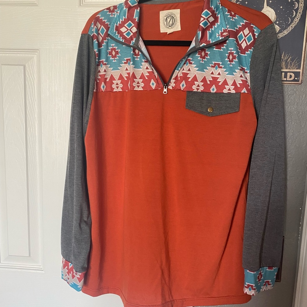 Light weight aztec pullover